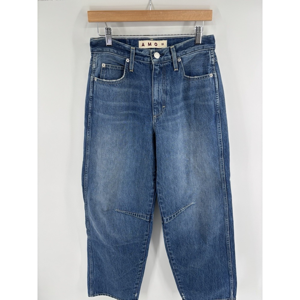 NWOT AMO Sandra Baggy Jeans Sz 25 (Meas 28) Barrel Wide Leg Cottagecore MSRP 318 - Picture 7 of 16